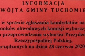 Zdjęcie do:  Informacja Wójta Gminy Tuchomie