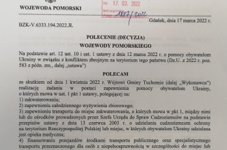 Zdjęcie do:  Polecenie Wojewody Pomorskiego dot. zapewnienia pomocy obywatelom Ukrainy.