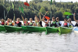 Zdjęcie nr 12 do galerii: Wycieczka rowerowa i spływ kajakowy nad jeziorem Kamieniczno w Ciemnie