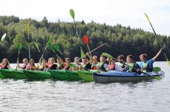 Zdjęcie nr 6 do galerii: Wycieczka rowerowa i spływ kajakowy nad jeziorem Kamieniczno w Ciemnie