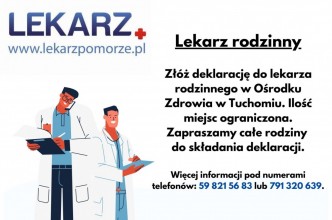 Zdjęcie do:  Lekarz rodzinny w Ośrodku Zdrowia w Tuchomiu