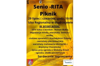 Zdjęcie do:  Senio-RITA Piknik w Izbie Regionalnej w Modrzejewie. 